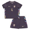 Conjunto (Camiseta+Pantalón Corto) Inglaterra Rice 4 Segunda Equipación Euro 2024 - Niño